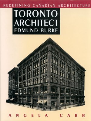 cover image of Toronto Architect Edmund Burke